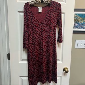 BCBG Paris vintage 90’s stretchy leopard print dress L